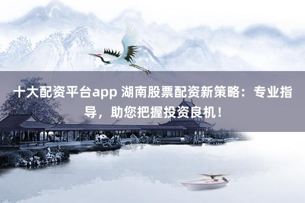 十大配资平台app 湖南股票配资新策略：专业指导，助您把握投资良机！